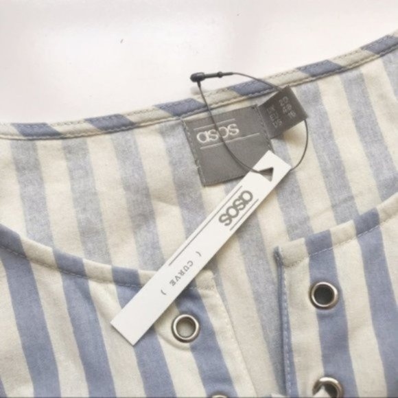 ASOS Curve | Sleeveless Shift Dress Ruffle Hem Sz. 16 - Picture 6 of 6